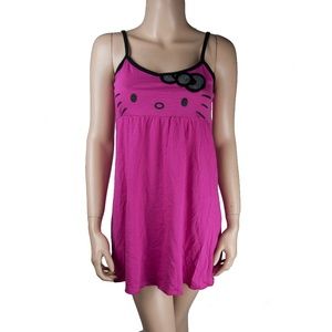 Hello Kitty Nightgown Dress Nighty Sleepwear Pink